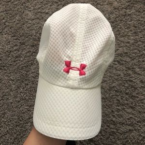 White under armour hat